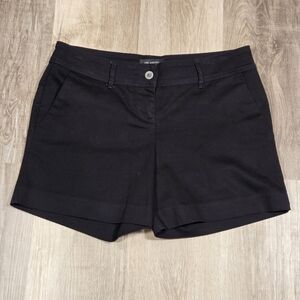 The Limited Black Flat Front Dress Business Casual Chino Shorts Size 6